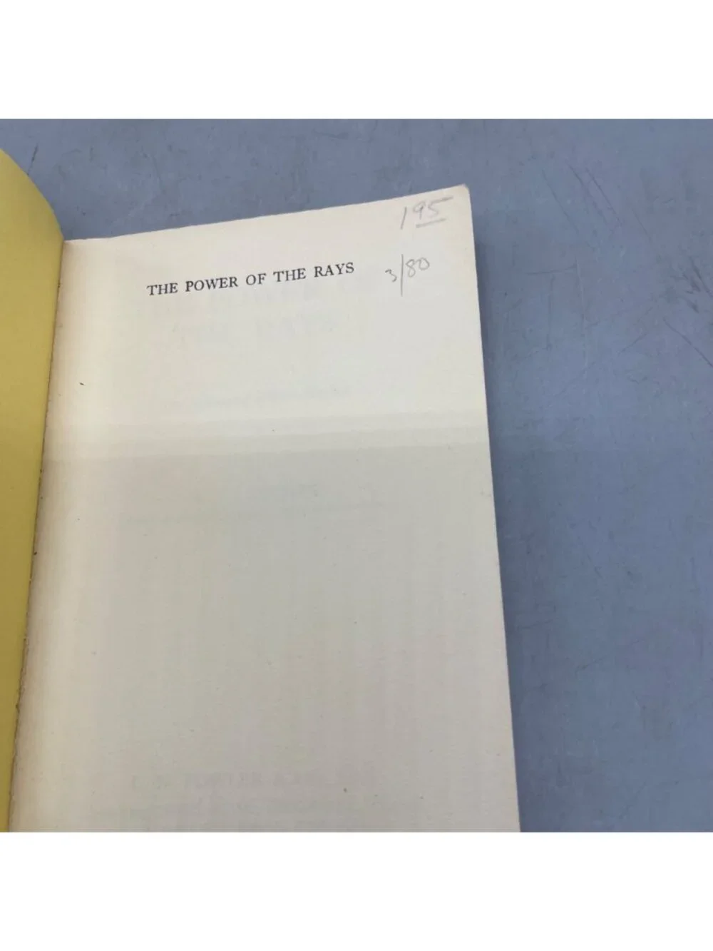 The Power Of The Rays By S.G.J. Ouseley Paperback The Science Of Colour-READ